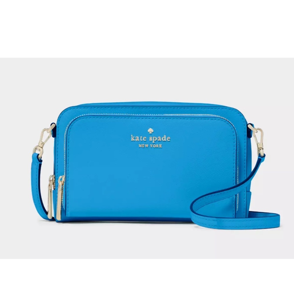 kate spade Staci Dual Zip around crossbody 
Oasis Blue